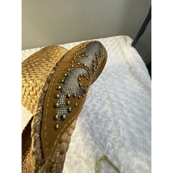 Shyanne Straw Hat Western Country Girl OS Wear It. Mean It. Concert Ready - Picture 11 of 12